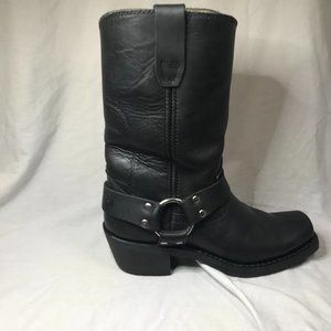 Durango Black Square Toe 10" Harness Motorcycle Boots Women Size 6.5